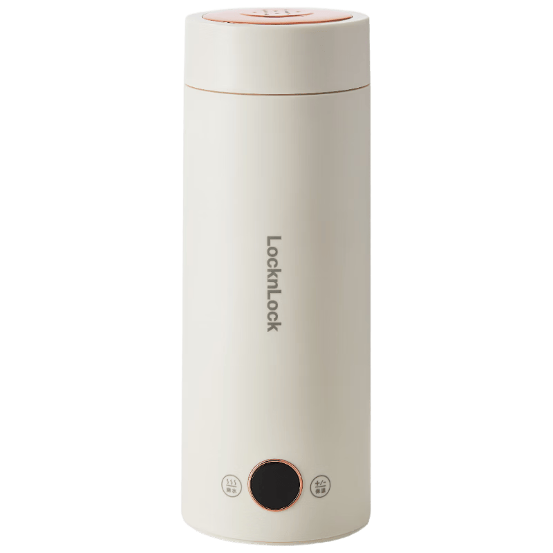 乐扣乐扣电热水杯烧水杯400ml小型便携式烧水壶户外热水壶迷你旅行热水壶家用保温出差加热杯