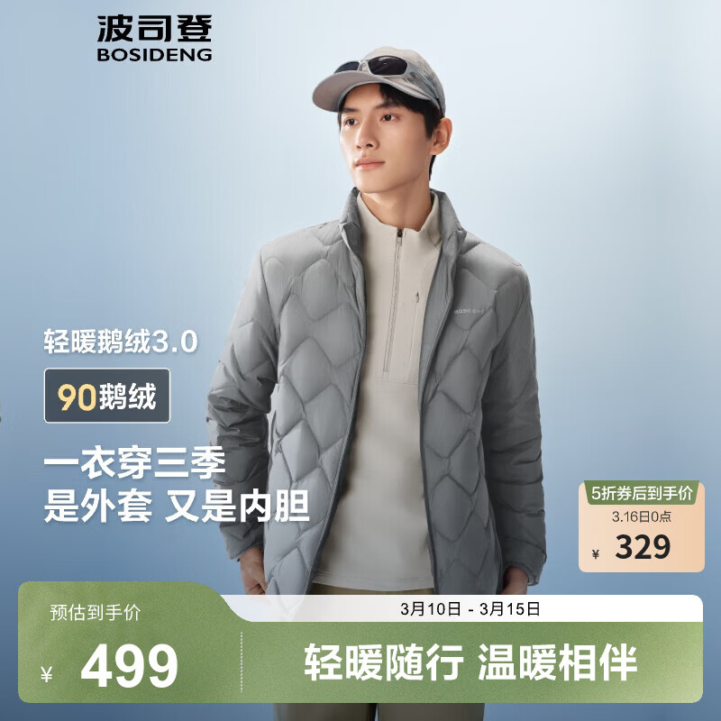 ��˾�ǣ�BOSIDENG���¿�90�����ᱡ���޷��ж̿������������ӯ��ů�����ڵ� ���곤�Ƽ���Զɽ��8C88-����ϵ XL 185/104A ����Լ155-170�� 299.5Ԫ