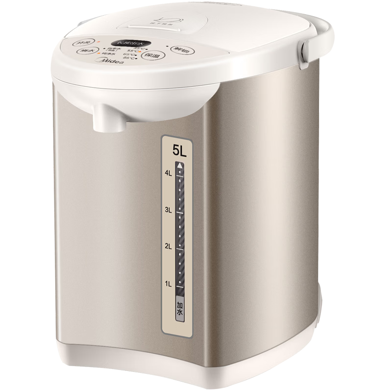 美的（Midea）电热水瓶自动断电保温控温水壶食品级304不锈钢内胆5L大容量家用净饮水机泡茶母婴冲奶Colour201