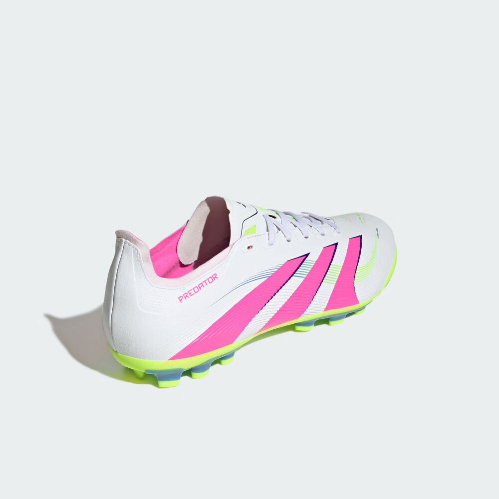 adidas PREDATOR LEAGUE人造草皮2G/3G AG定制短钉足球鞋阿迪达斯 白/亮粉/亮柠檬黄(推荐选大半码) 37