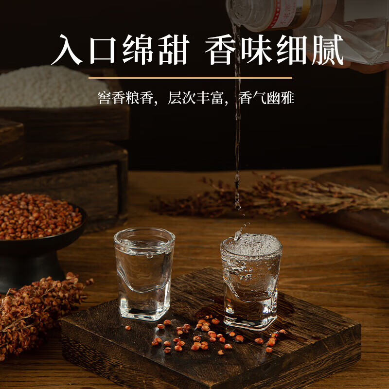 不老潭白酒正宗纯粮食酒光瓶酒高粱酒高度四川瓶装浓香型原浆大曲酒特价 52度 500mL 1瓶 特曲老酒