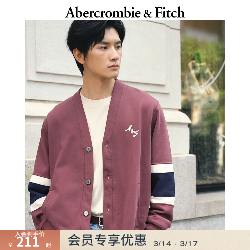 Abercrombie & Fitch���ذ�ëȦ������ʽ����V�쳤�俪������25�ﶬ��װ122-5537 ����ɫ S (175/92A) 119.5Ԫ