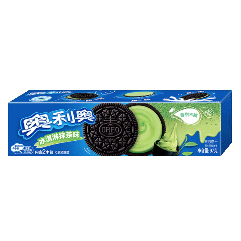 奥利奥（Oreo） 夹心饼干  冰淇淋抹茶味97g 办公室下午茶早餐 休闲零食