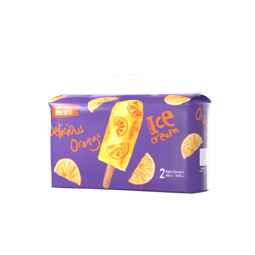 碧芭宝贝【未检测出甲酰胺】冰淇淋special纸尿裤夏日透气薄款新生儿尿裤 纸尿裤S码42片*2包(4-8kg)