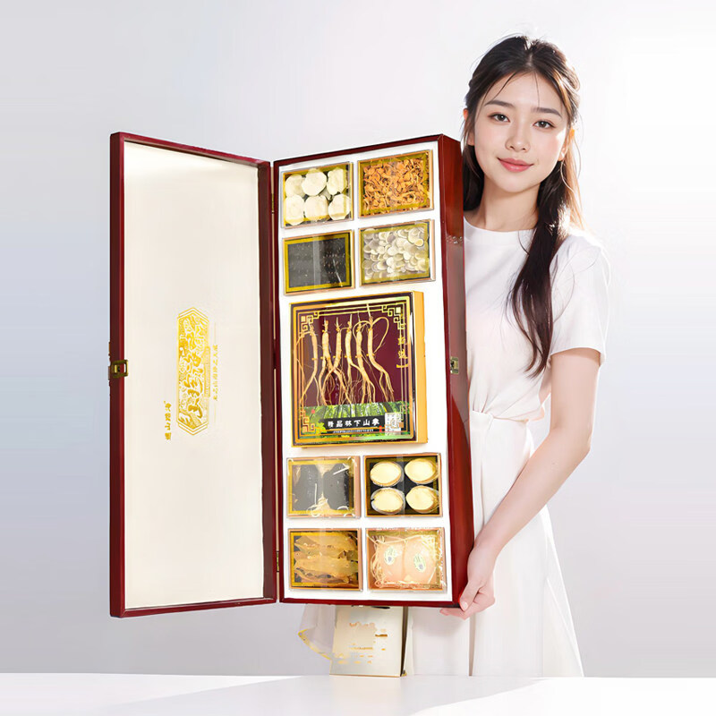 胖东来同款海鲜大礼包春节送礼海参鲍鱼山珍海味滋补礼盒海鲜乾货 203g