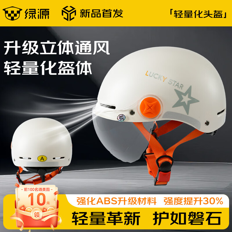 绿源轻量化3C护目镜头盔到手24.9元