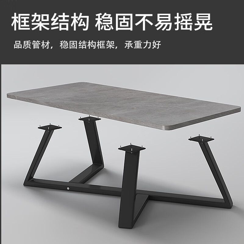 溥畔茶几客厅简约现代办公室沙发高级感小茶桌小户型2025新款 [实木生态板实木腿]莫兰迪灰色120cm