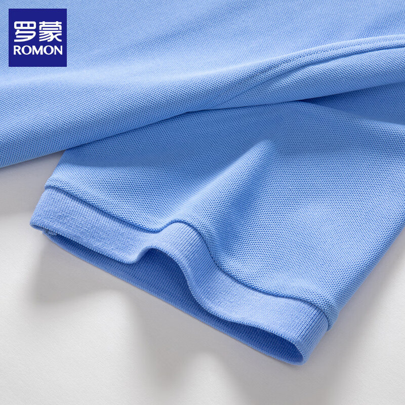 罗蒙(ROMON)冰丝短袖polo衫男2026夏季商务休闲男士翻领半袖T恤上衣男装衣服 藏青 3XL (建议体重170-185斤)