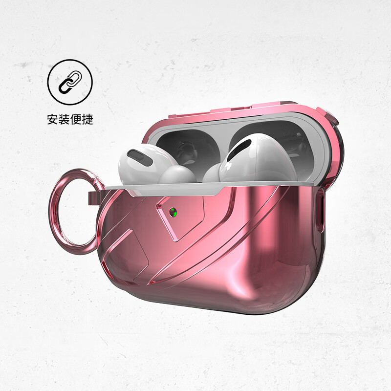 DIESELDIESEL 亮面款耳机保护壳适用苹果耳机AirPodsPro/AirPodsPro2 TPU保护套全包防摔外壳 AirPods Pro/Pro2 亮黑色