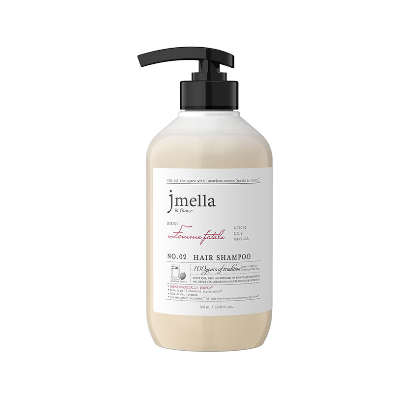 JMELLA韩国进口纪梅拉香氛洗发水洗护套装护发素沐浴露身体乳500ml NO.2红颜诱惑 500ml*1瓶 洗发水