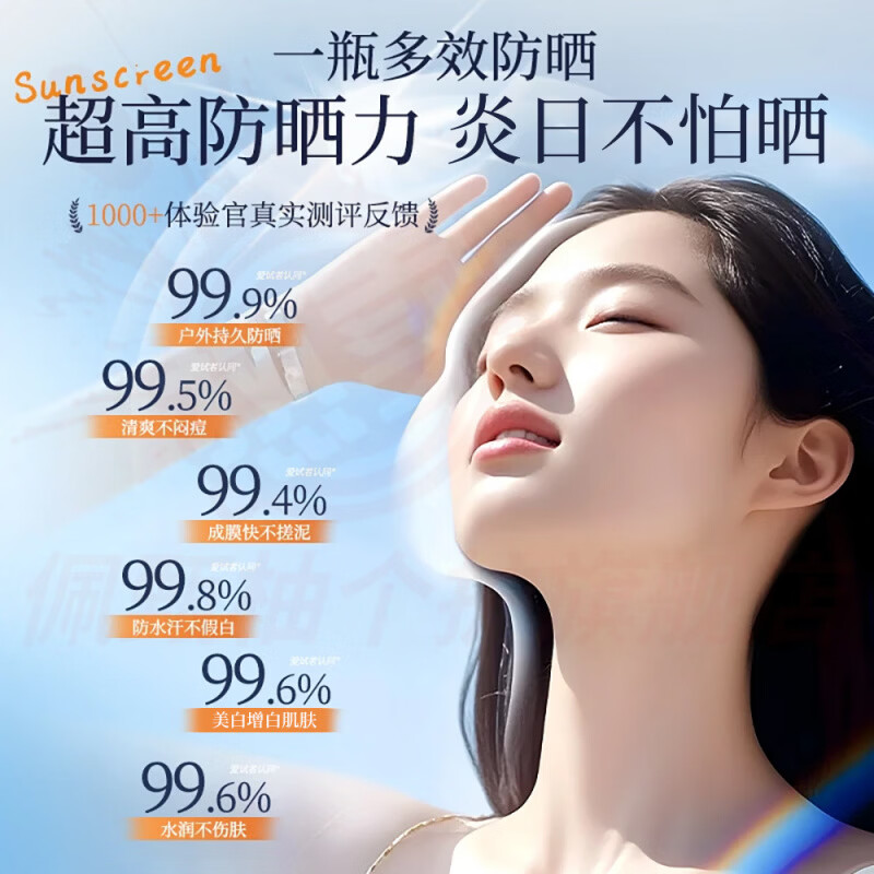 MRYU时贝贝兰防晒隔离霜美白SPF50+防水汗防紫外线提亮肤色水润服帖 五支装 官方自售