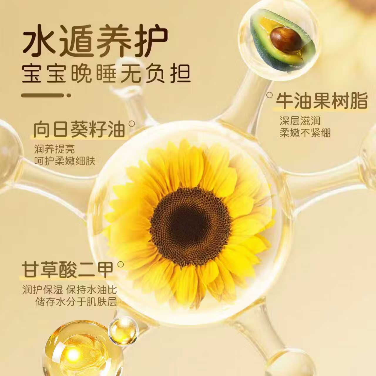 一泊萌宝宝维E霜儿童面霜婴儿保湿霜补水润肤保湿霜身体乳宝宝面霜秋冬 维E营养霜50g*2