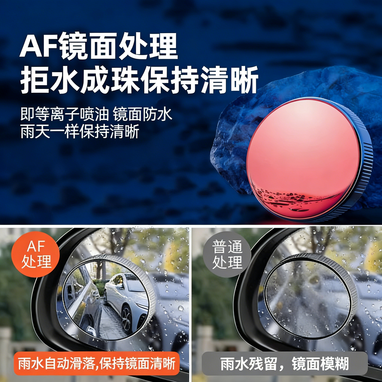 蹬捷倒车小圆镜汽车后视镜超清吸盘式倒车辅助镜神器盲区反光镜超广角 26年升级款银色2个装+所有车型通用丨20D加大超清镜片