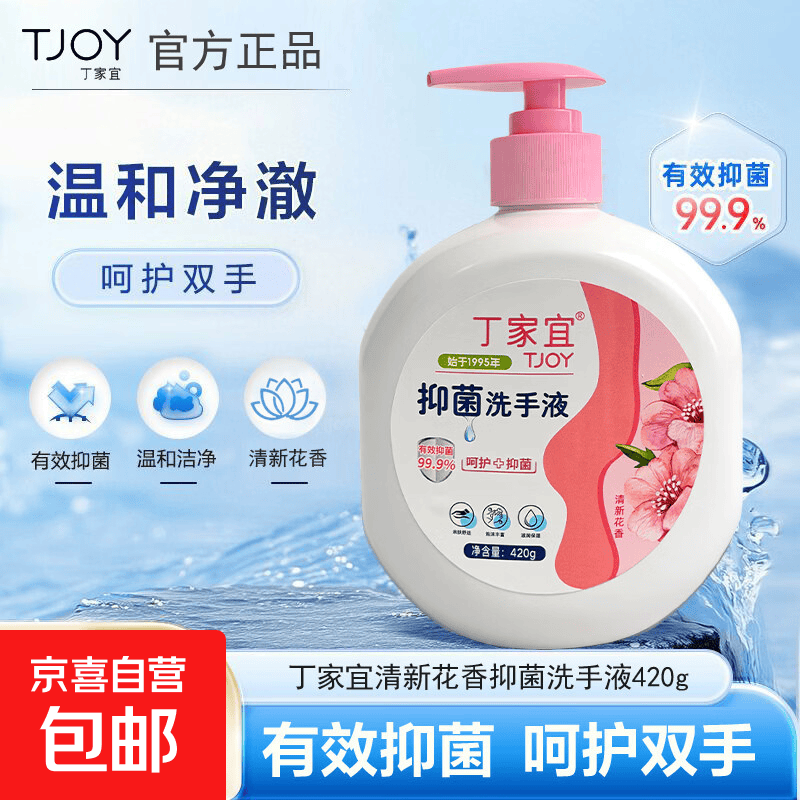 丁家宜抑菌洗手液420g花香去污温和护手儿童成人健康抑菌99.9% 【花香抑菌】420g*1瓶