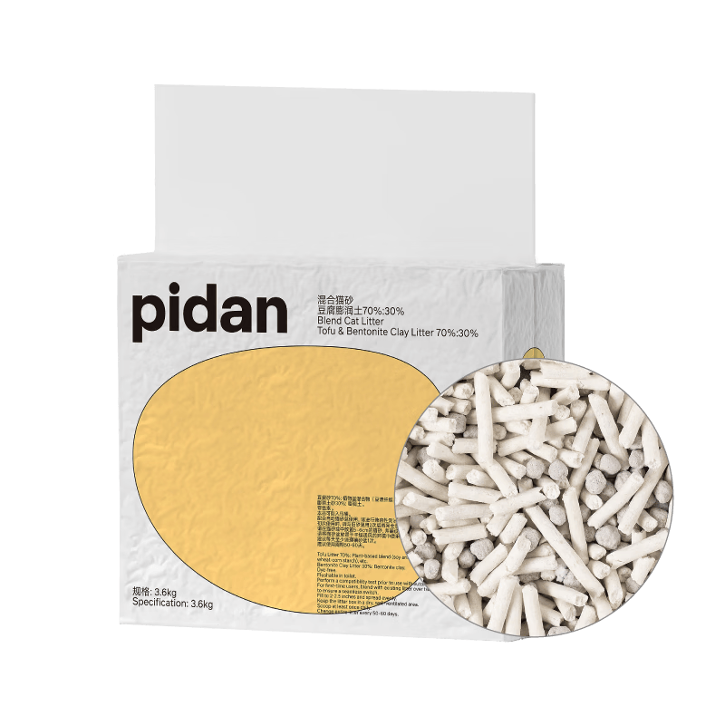 pidan混合豆腐猫砂 豆腐膨润土皮蛋猫砂除臭结团快经典款猫砂3.6kg*4包