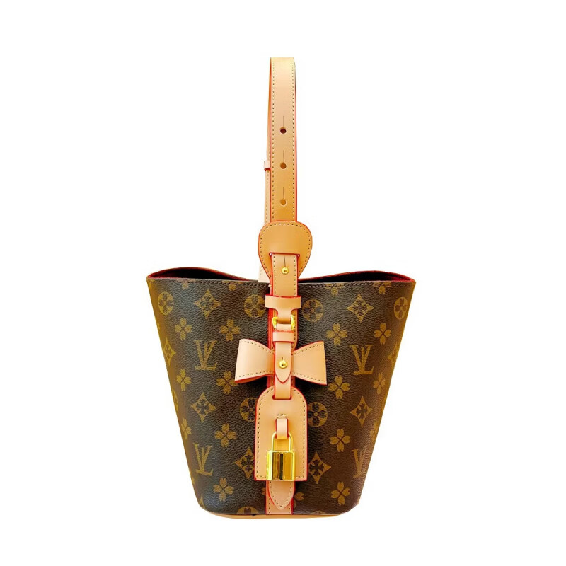 LV女包163变码芯片版原标L ALL inBB水桶包 V2025新款单肩斜挎包 L+V老花+礼盒+小票 16*12*18