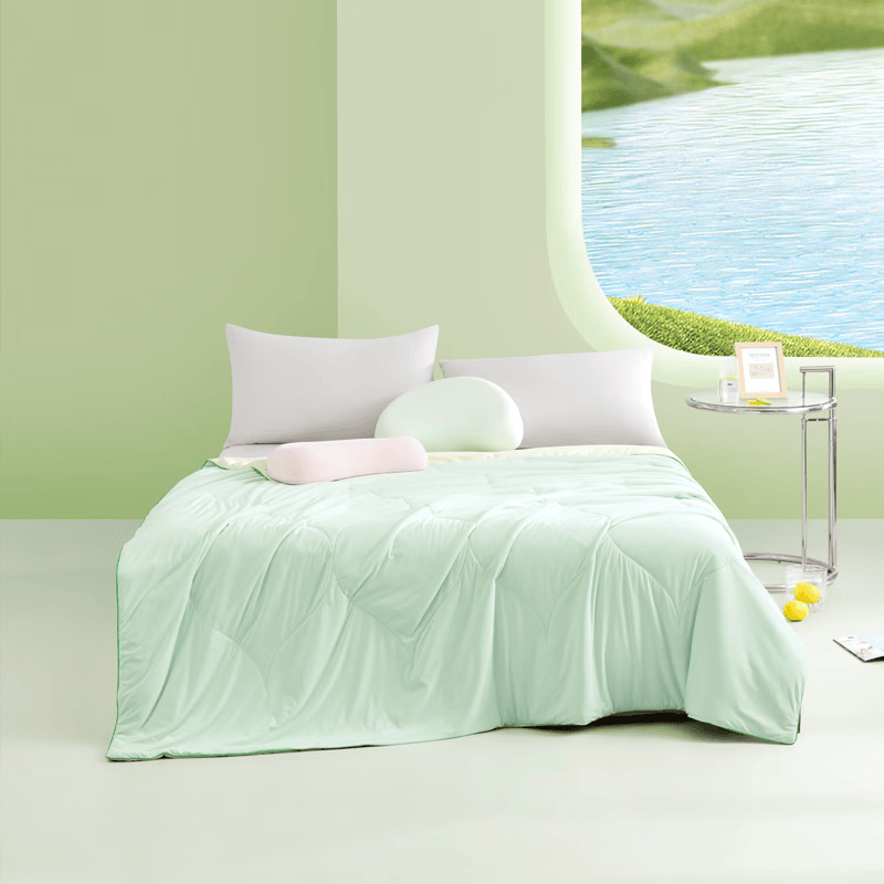 罗莱夏凉被可水洗空调被夏被春夏新品凉感 浅绿色 180cm*220cm 夏被