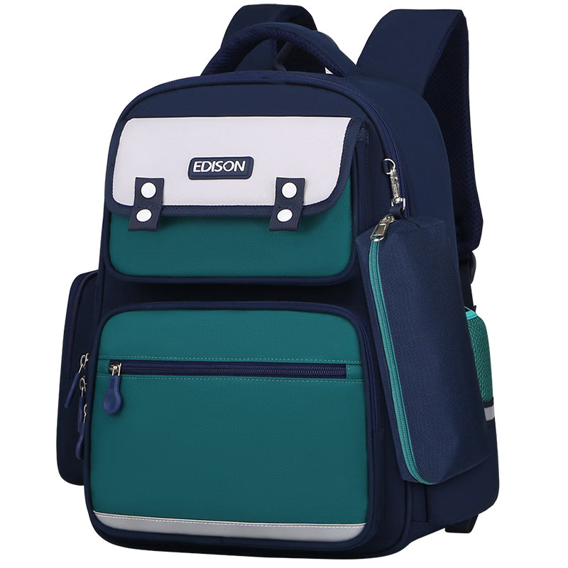 Edison爱迪生小学生书包护脊减负反光大容量防泼水防下坠儿童背包2213-1