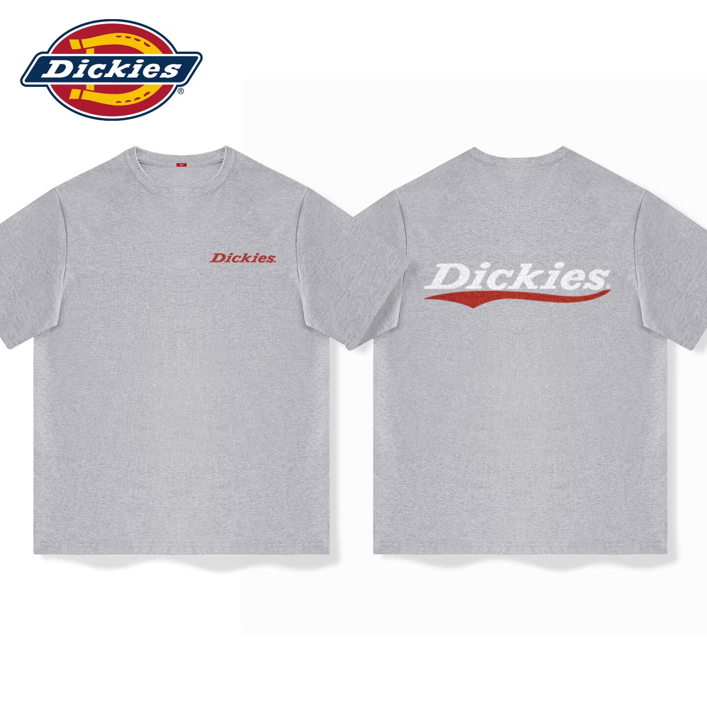 Dickies短袖男款2026新款夏季男生美式复古街头潮流宽松半袖体恤 棕榈绿(ks白字红刃胸标_ks红弧潮印背标) 5XL