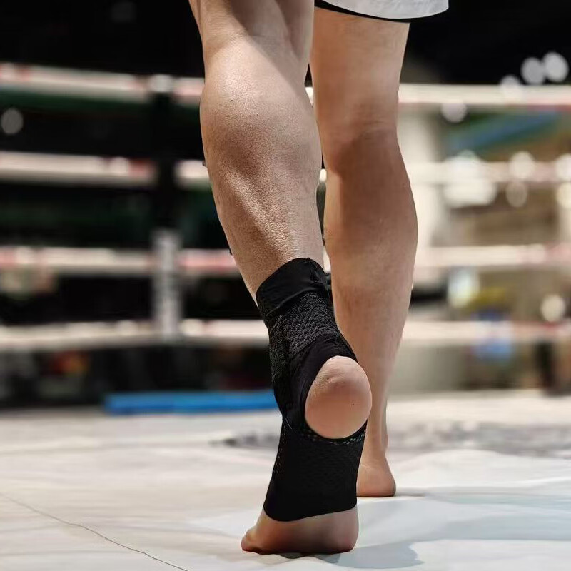 TEEIS德国护踝关节固定支具脚踝扭伤护具后医用专业防护保护套运动绷带 绷带双向加压护踝丨两只装 适合40-46脚码穿戴