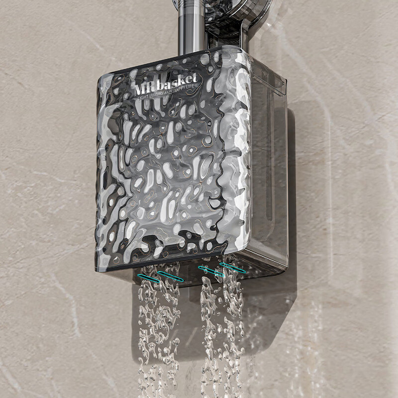 溥畔吸盘马桶刷家用无死角卫生间壁挂式长柄清洁刷2025新款硅胶洁厕刷 透灰