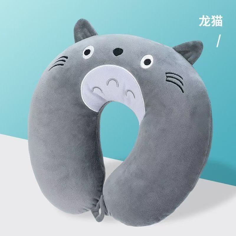 【甄选好物】U型枕头护颈椎靠枕脖子飞机旅行开车学生午睡成人可 小耳龙猫有扣U枕 28*28cm