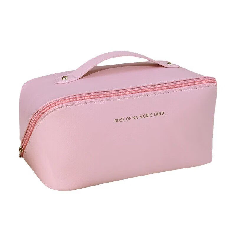 胖东来同款化妆包便携式女2026新款化妆品收纳包洗漱大容量旅行 米白色大容量化妆洗漱包