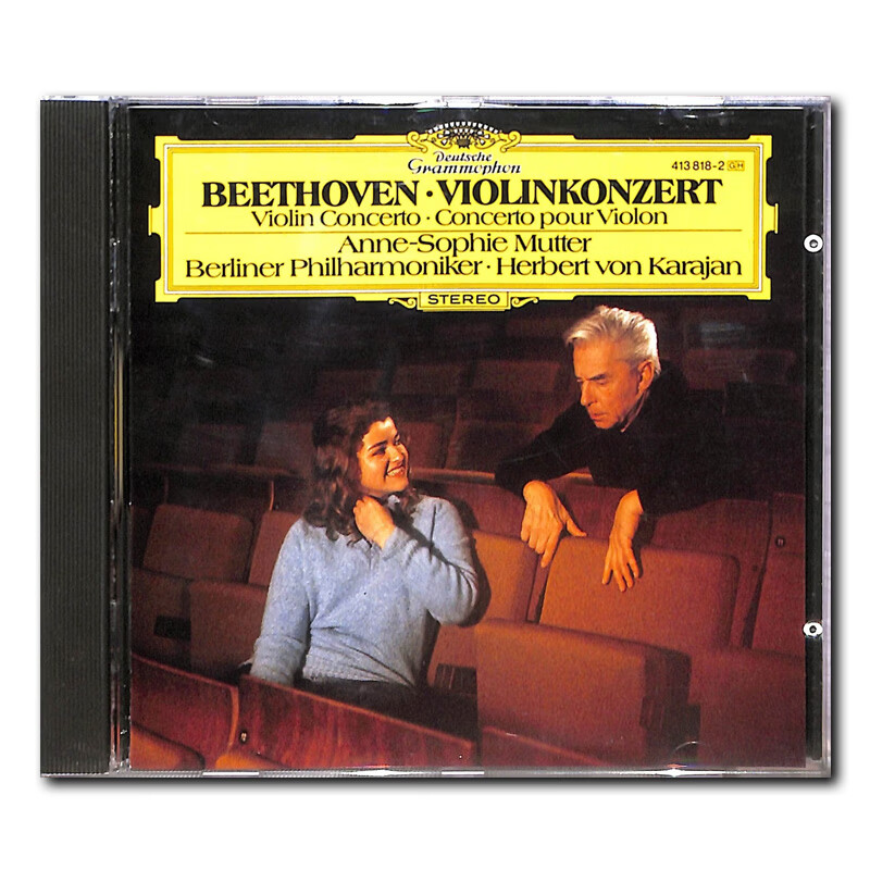 【原装进口】贝多芬 D大调小提琴协奏曲 穆特 卡拉扬指挥 CD唱片 violin con-beethoven 4138182