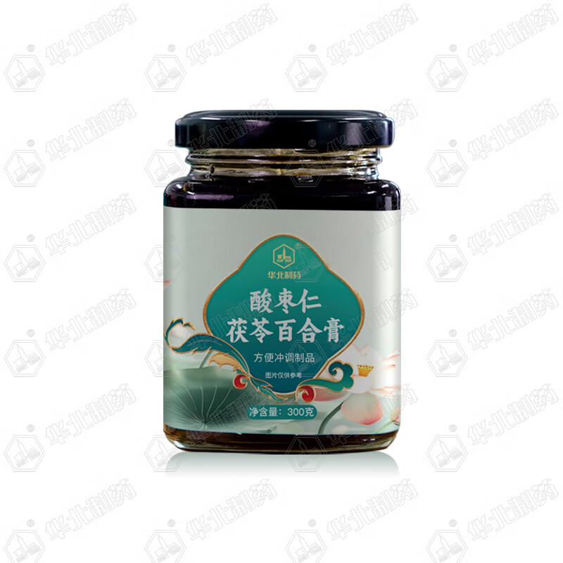华北制药大健康酸枣仁膏 百合茯苓桑椹桂圆莲子 养生滋补舒缓膏方 300g*3瓶