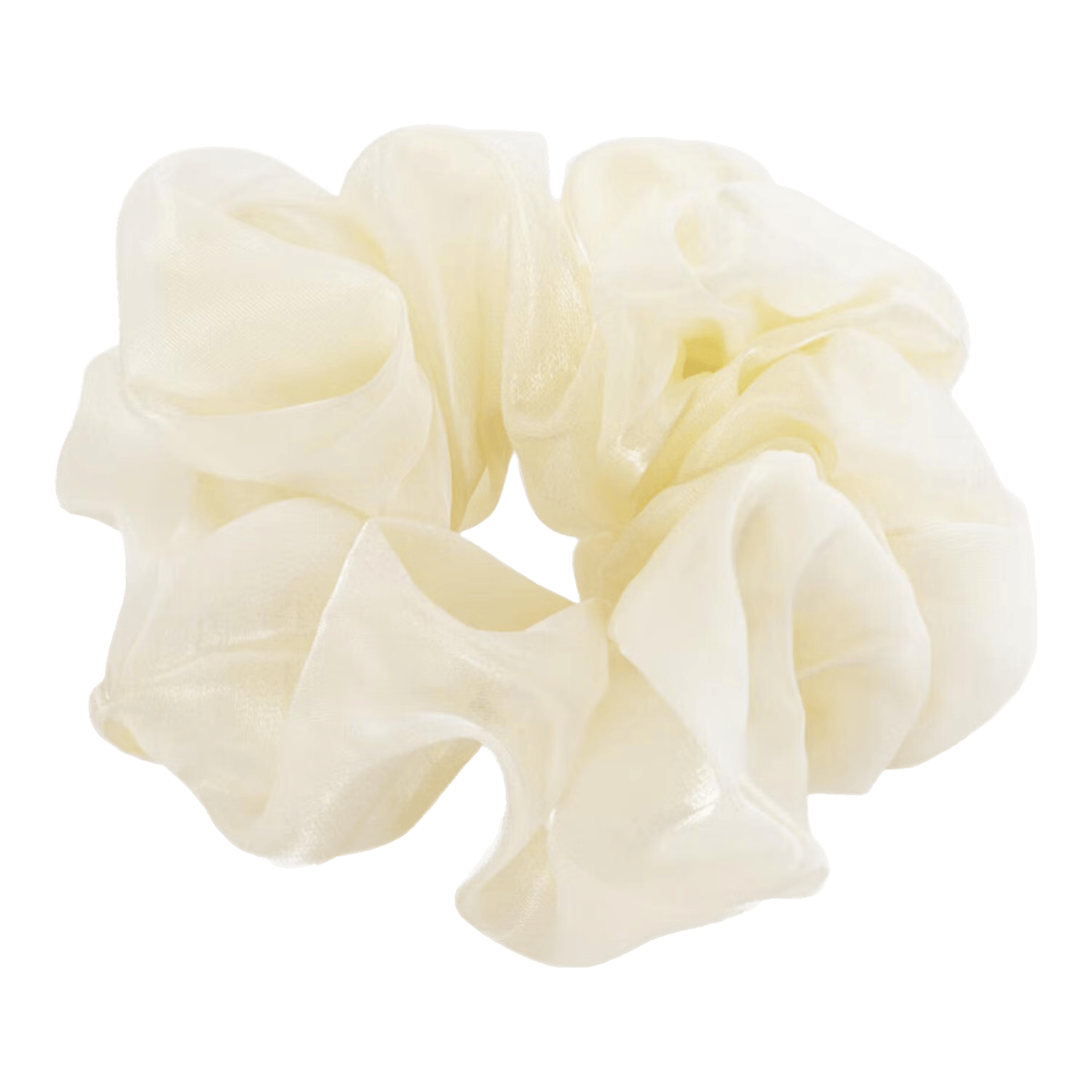 osewaya日系珠光閃閃發(fā)圈發(fā)繩多巴胺大腸圈波點橡皮筋高級感布藝發(fā)飾頭飾 象牙白26CC0188