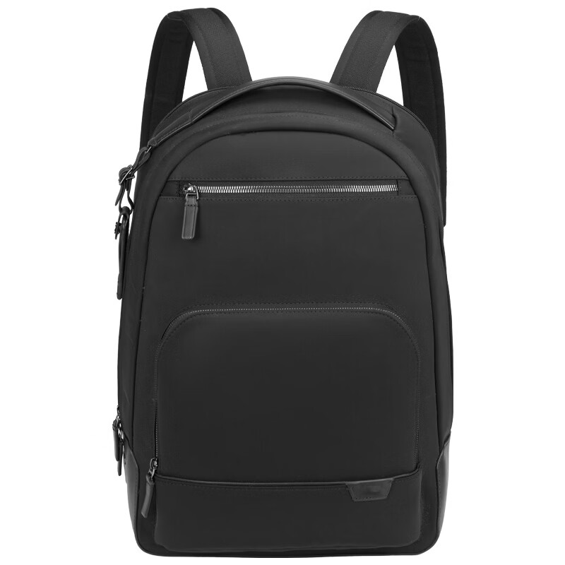 男士双肩包2026时尚简约百搭商务通勤电脑背包轻便大容量旅行背包 黑色 023黑色