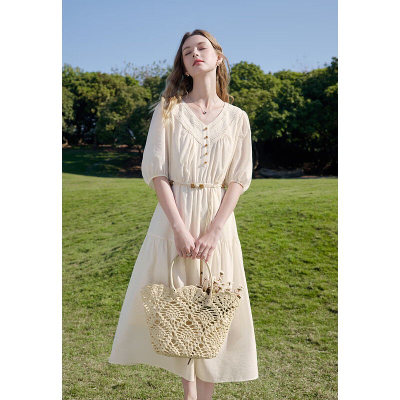 ��ͼ ��ʽ������������ȹ 2603T76 ǳ��ɫ S Ԥ��04/10����129.42Ԫ