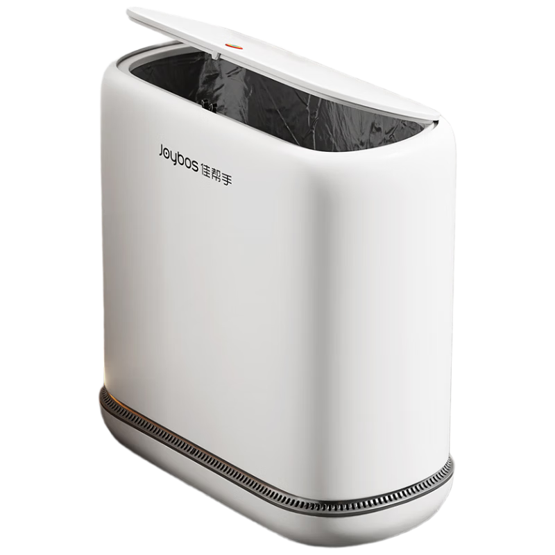 佳帮手气压铺袋垃圾桶8.3L按压开盖夹缝白色桶卫生间防异味厕所垃圾篓