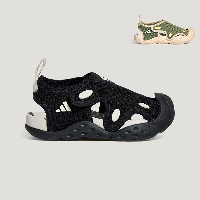 阿迪达斯（adidas）男童包头凉鞋小浮艇26夏季童鞋女童儿童宝宝小童运动沙滩鞋KI6483