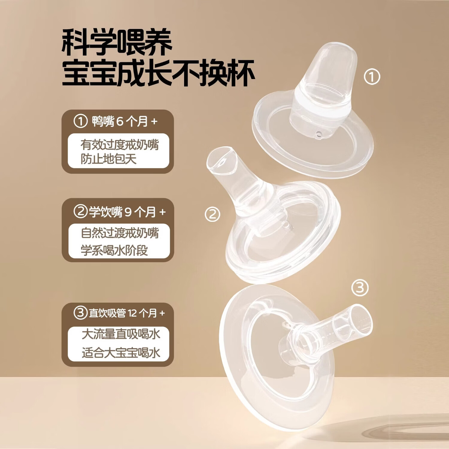 HAIRMAX适配贝亲奶瓶配件直饮杯吸管奶嘴鸭嘴把手柄吸嘴重力球学饮杯扶手 【套装】吸嘴 V字孔防呛+重力球（9个月以上）