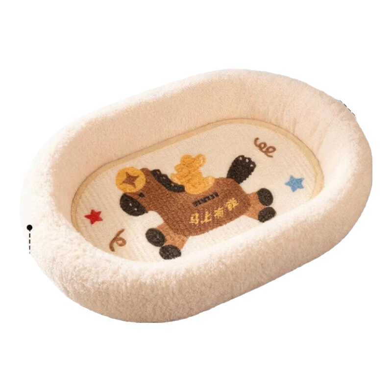 瓜洲牧猫窝猫抓板一体剑麻耐磨不掉屑超大号圆形猫爪盆磨爪板猫玩具 马上有钱-猫抓板-大号【适合20斤内】