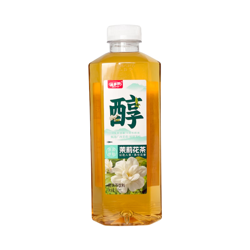 百多利茉莉花茶饮料900ml*12瓶原茶萃取无糖茶草本植物饮品大瓶装整箱 冷泡茉莉花茶饮料【900ml*12瓶】整箱发货