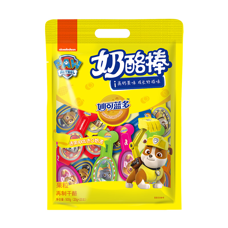 妙可蓝多 儿童奶酪棒 果粒味500g 高钙健康休闲零食