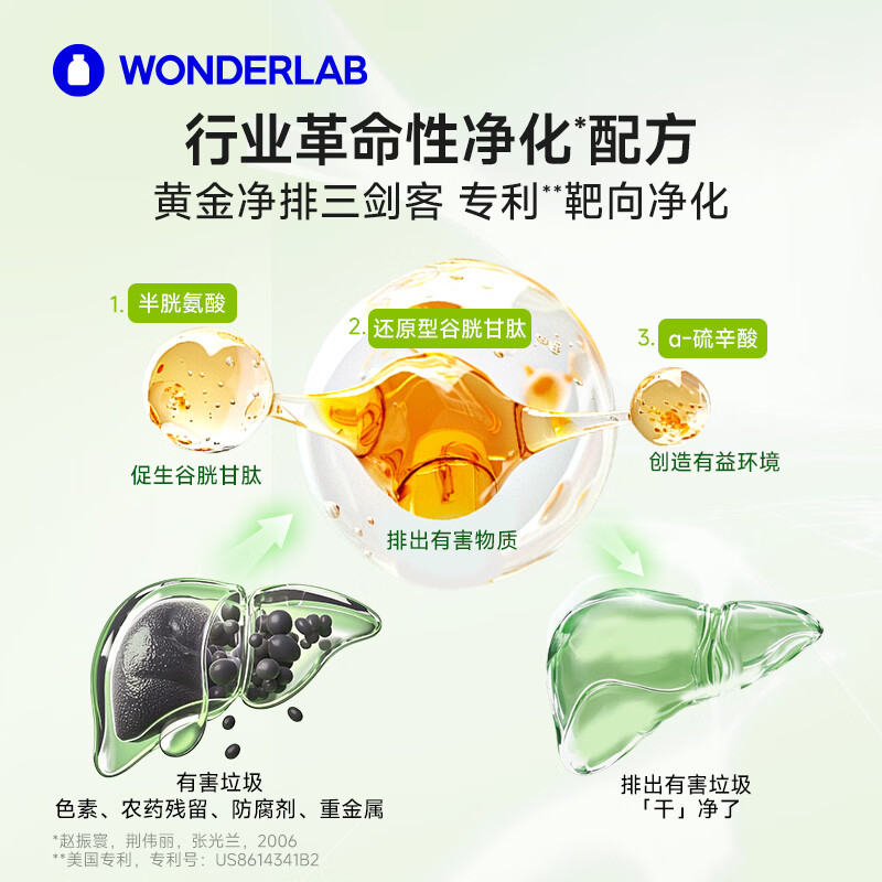 WONDERLAB奶蓟草护肝片 水飞蓟养肝排毒清肝调理解酒药加班熬夜应酬去肝火 护肝胶囊60粒*3瓶