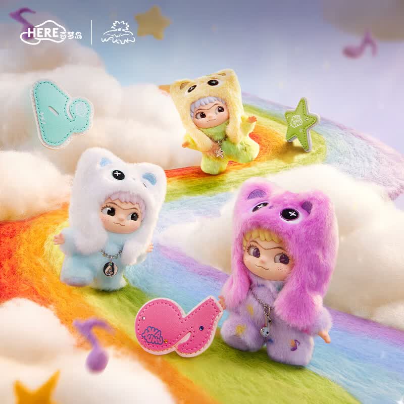 奇梦岛WAKUKU哇库库立刻开挂吧系列毛绒手办盲盒潮玩  3盒装 赠六六大顺骰子挂件 不支持7天无理由退换货