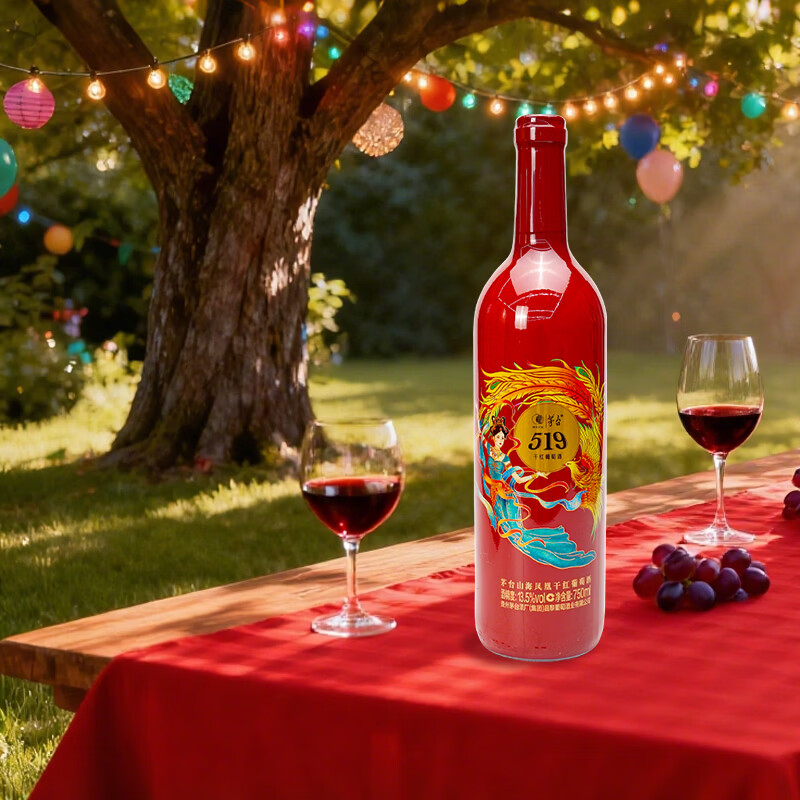 茅台葡萄酒茅台519干红葡萄酒节日送礼团购宴请红酒 红标750ml*6瓶（整箱）