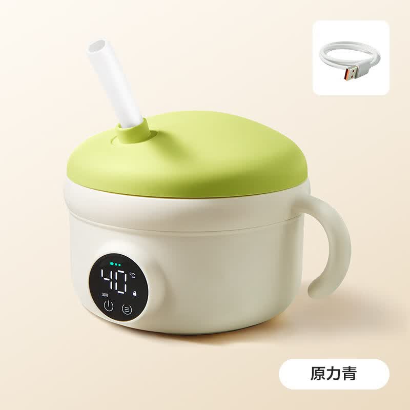 babycare宝宝恒温碗婴儿专用充电儿童辅食碗电子加热碗智能保温碗 【赠吸管 长效保温21小时】原力青