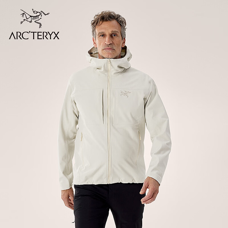 ARC'TERYX始祖鸟 GAMMA MX HOODY 防风 男子 软壳夹克 SEA SALT/流木白 M