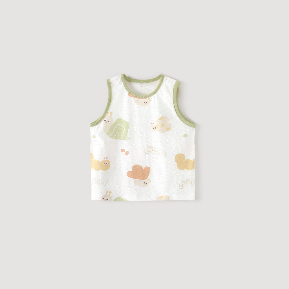 巴厘小猪宝宝背心夏季薄款婴儿上衣5A抗菌女童休闲服男童无袖t恤儿童夏装 妙趣虫生 90