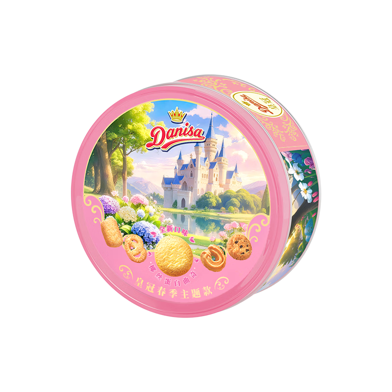 皇冠（danisa）春季主题款丹麦曲奇饼干200克椰子椰蓉味休闲零食团购囤货