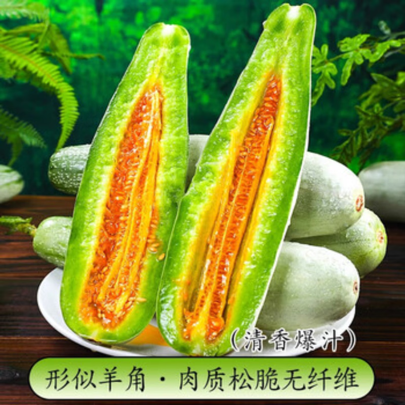 果食鲜丰云南羊角蜜甜瓜香瓜应季新鲜水果源头直发 净重4.5-5斤