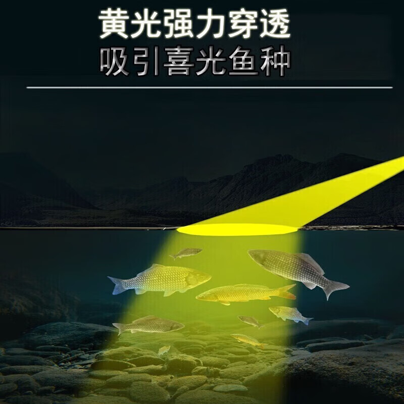 叁仝睦夜钓灯激光大炮强光氙气夜钓灯亮诱鱼暖黄白光垂钓灯980W大功率 980W+支架+16.8V300AH+22小时