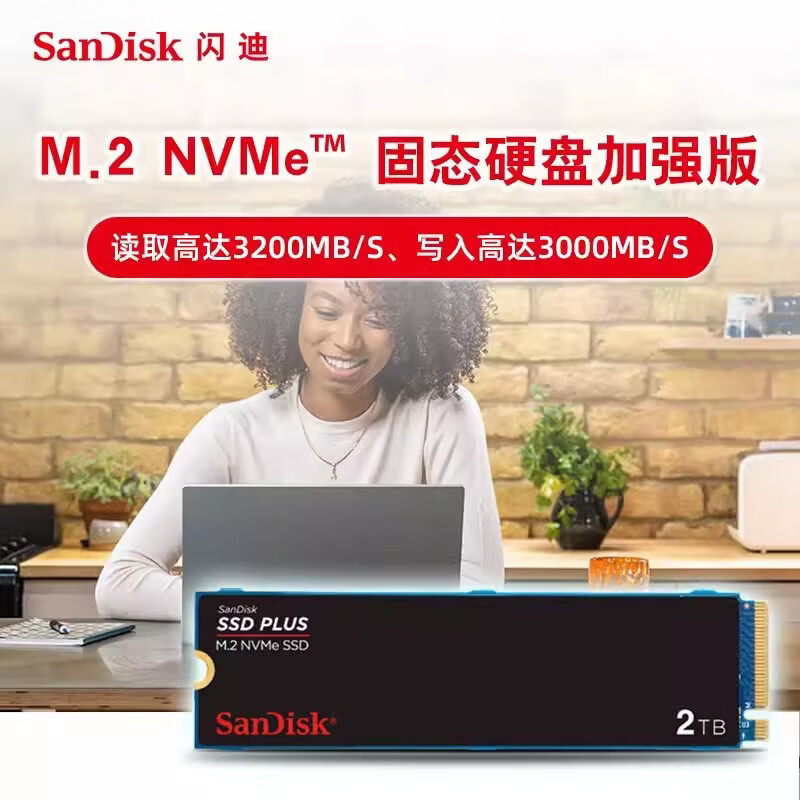 闪迪（SanDisk）闪迪SSD固态硬盘M.2接口NVMe协议PCIe3.0加强版稳定兼容固态硬盘 250G