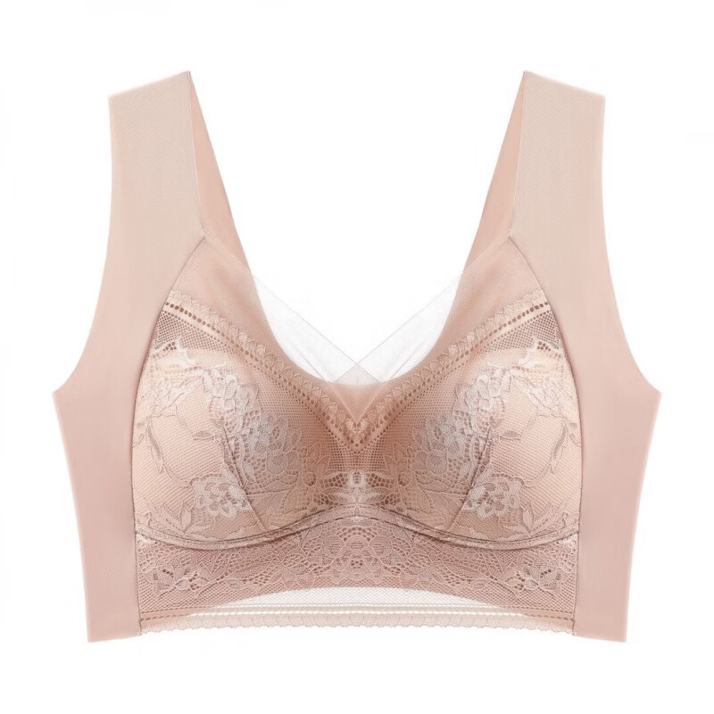 宜而爽蕾丝文胸连体衣内衣透气背心性感夏季聚拢薄款小胸 肤色 L 京东折扣/优惠券