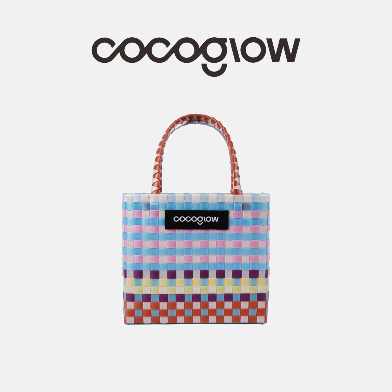COCOGLOW冰淇淋系列菜篮子女士手提包手工编织包泰国女度假包520 海盐冰淇淋中号 SEA SALT GELATO-M